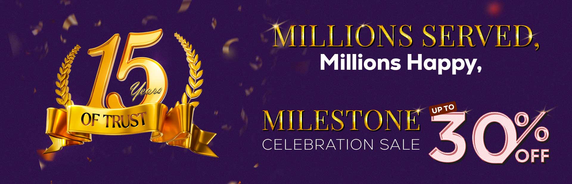 Milestone Celebration Sale